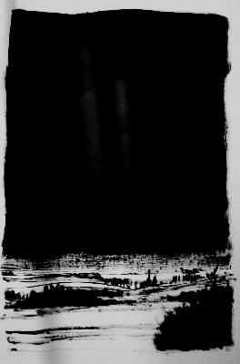 paysage encre contemporain