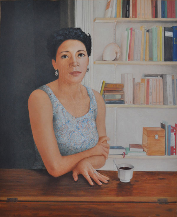 Portrait au café